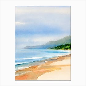 Radhanagar Beach, Andaman Islands, India Watercolour Canvas Print