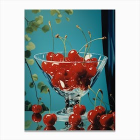 Cherries Retro Photography Style 3 Canvas Print