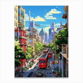 Vienna Pixel Art 4 Canvas Print