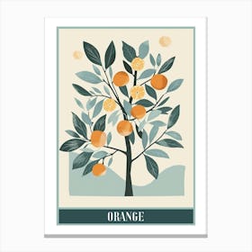 Orange Tree Flat Illustration 2 Poster Canvas Print