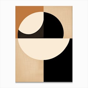 Celestial Harmony in Beige Mid-Century Canvas Print