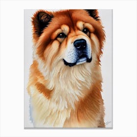 Chow Chow Watercolour dog Canvas Print