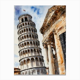 Pisa Leaning Tower Canvas Print