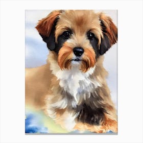 Norfolk Terrier 3 Watercolour dog Canvas Print