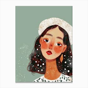 Illustration Of A Girl 4 Canvas Print