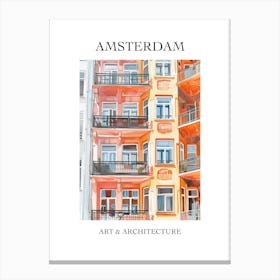 Amsterdam Travel And Architecture Poster 4 Canvas Print
