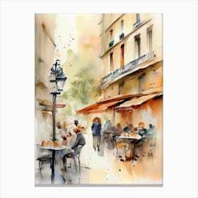 Watercolor Of Paris 6 Canvas Print