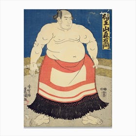 Woodblock Print Of Sumo E By Utagawa Kunisada Canvas Print