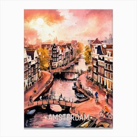 Amsterdam At Sunset Canvas Print