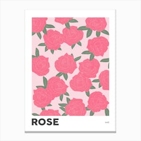 Rose June Birth Flower Canvas Print