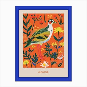Spring Birds Poster Lapwing 2 Canvas Print