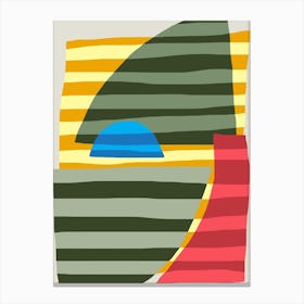 Abstract Stripe Minimal Collage 11 Canvas Print