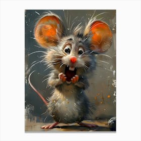 Cute Mouse Painting 1 Canvas Print