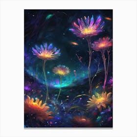 Flowers In The Night Canvas Print