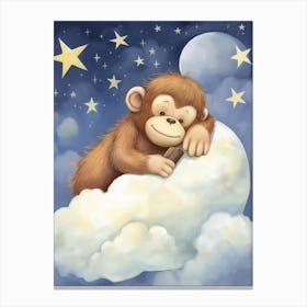 Sleeping Baby Orangutan Canvas Print