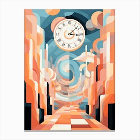 Time Abstract Geometric Illustration 12 Canvas Print
