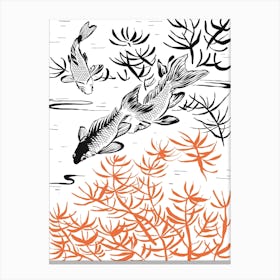 Koi Fish Japanese Canvas Print