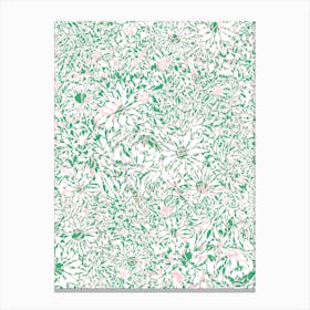 Linear Garden - Green Canvas Print