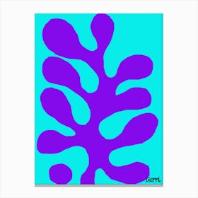 Purple Funky Flower Canvas Print