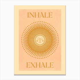 Inhale Exhale Mindfulness And Wellness Yoga   Canvas Print