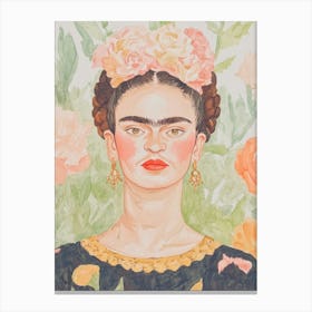 Frida Painting Portrait Canvas Print