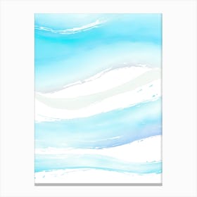 Blue Ocean Wave Watercolor Vertical Composition 140 Canvas Print