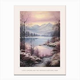Dreamy Winter National Park Poster  Loch Lomond And The Trossach National Park Scotland 1 Canvas Print