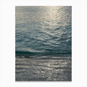 Sea water and subtle reflections of sunlight 2 Canvas Print