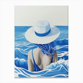 Blue Hat Canvas Print