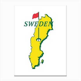 Sweden Map Print Canvas Print