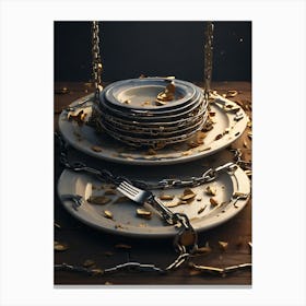 Chained Plates Canvas Print