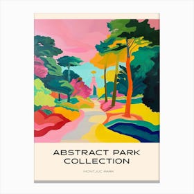 Abstract Park Collection Poster Montjuc Park Barcelona 1 Canvas Print