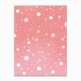 Pink And White Polka Dots Canvas Print