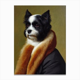 Dandie Dinmont Terrier 2 Renaissance Portrait Oil Painting Canvas Print
