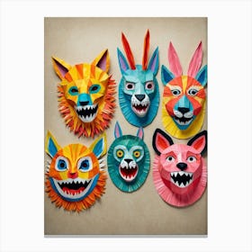 Paper Masks Canvas Print