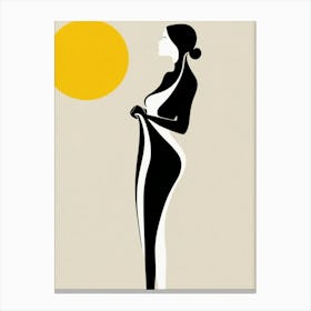 Silhouette Of A Woman Canvas Print