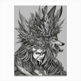 Wolf Woman Canvas Print