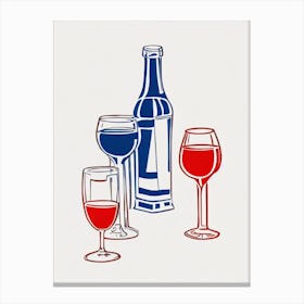 Choco Cola Picasso Line Drawing Cocktail Poster Canvas Print