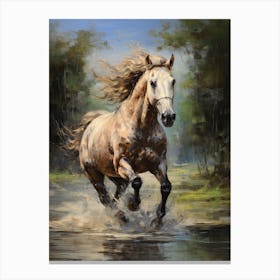 A Horse Painting In The Style Of Oil Painting 1 Canvas Print