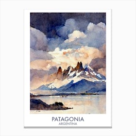 Patagonia Argentina Watercolour Travel Canvas Print