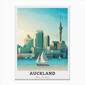 Auckland City Skyline Travel Canvas Print