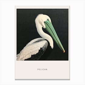 Ohara Koson Inspired Bird Painting Pelican 2 Poster Canvas Print