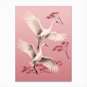 Cranes In Flight 2 Canvas Print