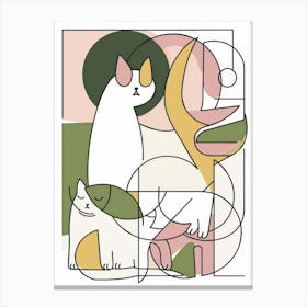 Abstract Cats Canvas Print