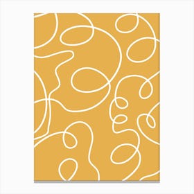 Yellow Abstract Line Canvas Print