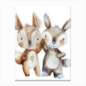 Two Foxes Canvas Print