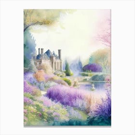 Alnwick Garden, United Kingdom Pastel Watercolour Canvas Print