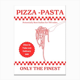 Pizza Pasta Canvas Print
