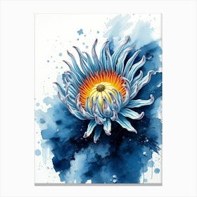 Blue Water Lily Canvas Print