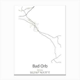 Bad Orb,Germany Minimalist Map Canvas Print